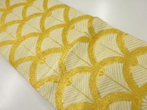 アンティーク　松青海波模様織出し袋帯（材料）